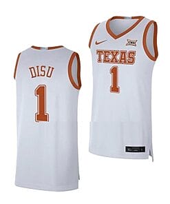 Dylan Disu Jersey #1 Texas Longhorns College Basketball White