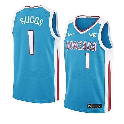 Jalen Suggs Jersey #1 Gonzaga Bulldogs College Basketball Jerseys Blue