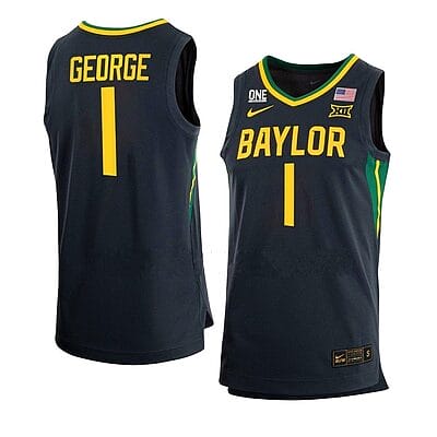 Keyonte George Jersey #1 Baylor Bears College Basketball Black