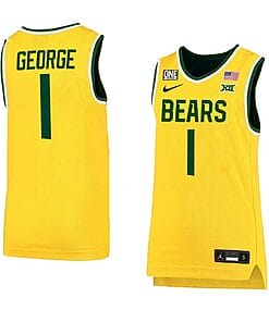 Keyonte George Jersey #1 Baylor Bears College Basketball Gold