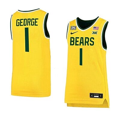 Keyonte George Jersey #1 Baylor Bears College Basketball Gold