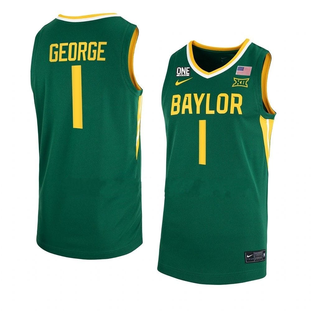 Keyonte George Jersey #1 Baylor Bears College Basketball Jerseys Green