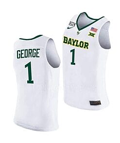 Keyonte George Jersey #1 Baylor Bears College Basketball White