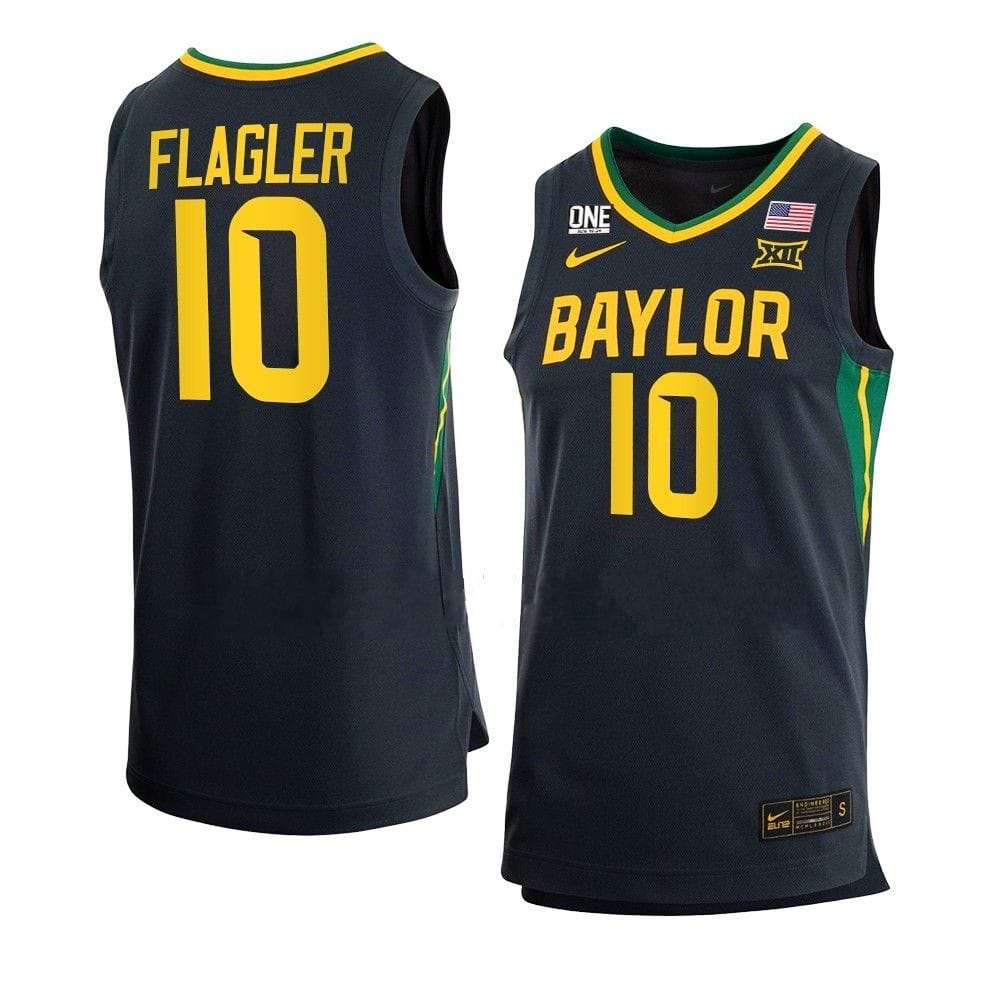 Adam Flagler Jersey #10 Baylor Bears College Basketball Jerseys Anthracite