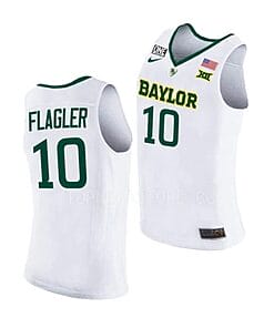 Adam Flagler Jersey #10 Baylor Bears College Basketball White