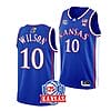 Men's #10 Jalen Wilson Jersey Kansas Jayhawks College Basketball Jerseys Blue