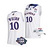 Men's #10 Jalen Wilson Jersey Kansas Jayhawks College Basketball Jerseys March Madness Final Four White