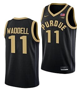 Brian Waddell Jersey #11 Purdue Boilermakers College Basketball Jerseys Black