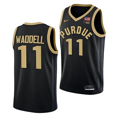 Brian Waddell Jersey #11 Purdue Boilermakers College Basketball Jerseys Black