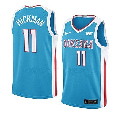 Nolan Hickman Jersey #11 Gonzaga Bulldogs College Basketball Jerseys Blue