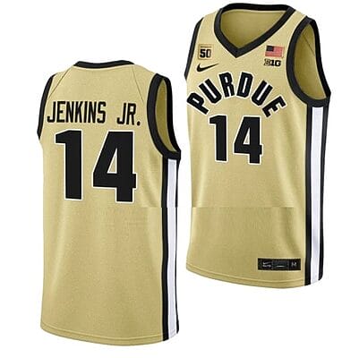 David Jenkins Jr Jersey #14 Purdue Boilermakers College Basketball Jerseys Gold