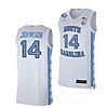 Puff Johnson Jersey #14 North Carolina Tar Heels College Basketball Jerseys White