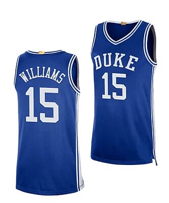 Men's #15 Mark Williams Jersey Duke Blue Devils College Basketball Jerseys Blue