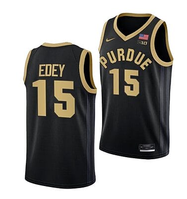 Zach Edey Jersey #15 Purdue Boilermakers College Basketball Jerseys Black
