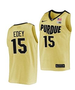 Zach Edey Jersey #15 Purdue Boilermakers College Basketball Jerseys Gold 2022