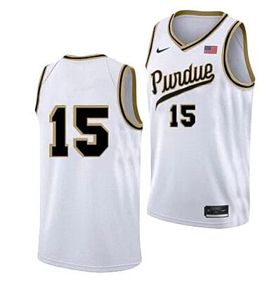 Zach Edey Jersey #15 Purdue Boilermakers College Basketball Jerseys White No Name