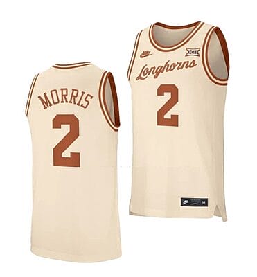 Arterio Morris Jersey #2 Texas Longhorns College Basketball Cream