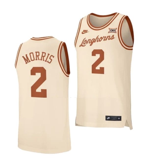 Arterio Morris Jersey #2 Texas Longhorns College Basketball Cream