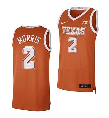 Arterio Morris Jersey #2 Texas Longhorns College Basketball Orange