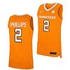 Julian Phillips Jersey #2 Tennessee Volunteers College Basketball Orange