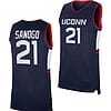 Men's #21 Adama Sanogo Jersey UConn Huskies College Basketball Jerseys Navy