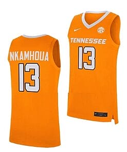 Olivier Nkamhoua Jersey #21 Tennessee Volunteers College Basketball Orange