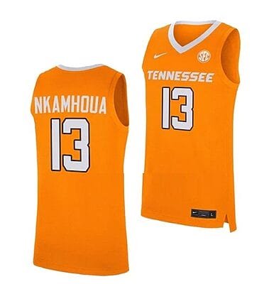 Olivier Nkamhoua Jersey #21 Tennessee Volunteers College Basketball Orange