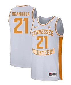 Olivier Nkamhoua Jersey #21 Tennessee Volunteers College Basketball White