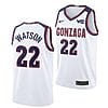 Anton Watson Jersey #22 Gonzaga Bulldogs College Basketball Jerseys White