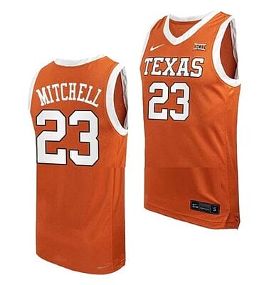 Dillon Mitchell Jersey #23 Texas Longhorns College Basketball Orange