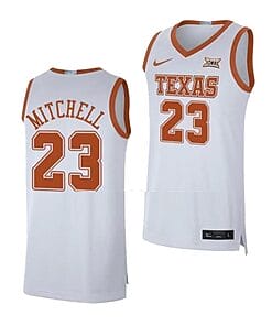 Dillon Mitchell Jersey #23 Texas Longhorns College Basketball White