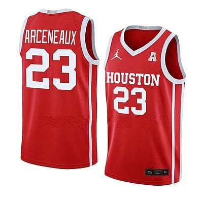 Terrance Arceneaux Jersey #23 Houston Cougars College Basketball Jerseys Red