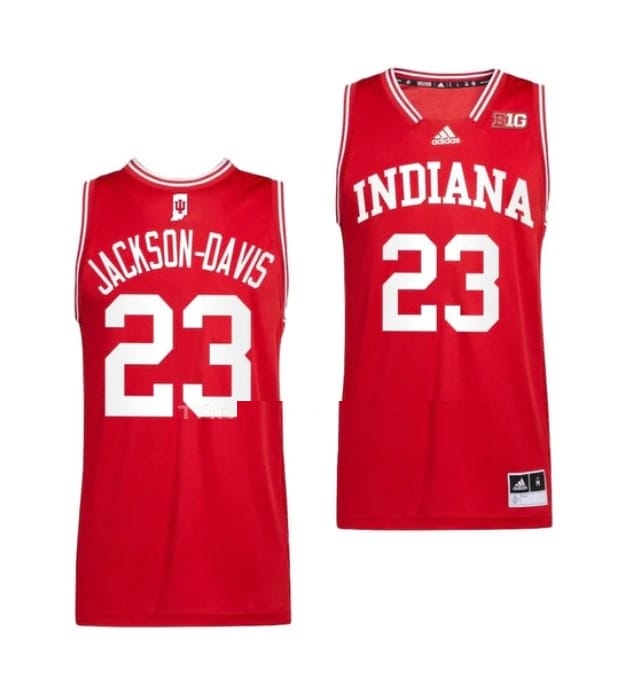 Men's #23 Trayce Jackson Davis Jersey Indiana Hoosiers College Basketball Jerseys Red