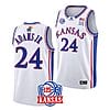 KJ Adams Jr Jersey #24 Kansas Jayhawks College Basketball Jerseys White
