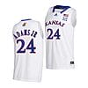 KJ Adams Jr Jersey #24 Kansas Jayhawks College Basketball Jerseys White 2022