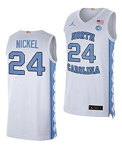 Tyler Nickel Jersey #24 North Carolina Tar Heels College Basketball Jerseys White