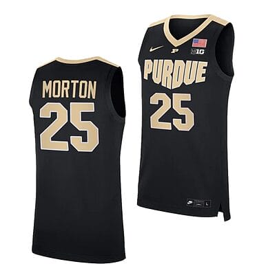Ethan Morton Jersey #25 Purdue Boilermakers College Basketball Jerseys Black 2022