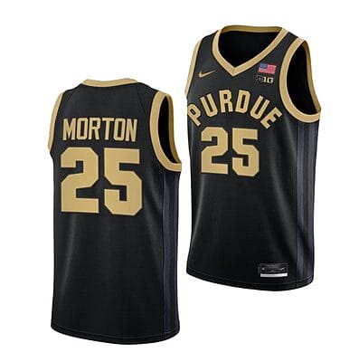 Ethan Morton Jersey #25 Purdue Boilermakers College Basketball Jerseys Black