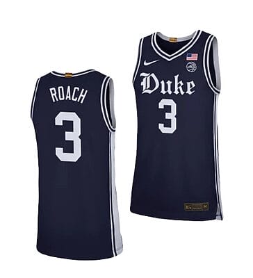 Men's #3 Jeremy Roach Jersey Duke Blue Devils College Basketball Jerseys Navy