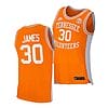 Josiah James Jersey #30 Tennessee Volunteers College Basketball Orange Retro