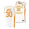 Josiah James Jersey #30 Tennessee Volunteers College Basketball White
