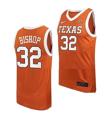 Christian Bishop Jersey #32 Texas Longhorns College Basketball Orange