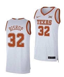 Christian Bishop Jersey #32 Texas Longhorns College Basketball White