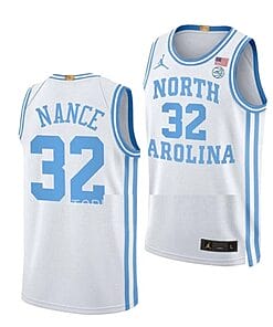 Pete Nance Jersey #32 North Carolina Tar Heels College Basketball Jerseys White Elite