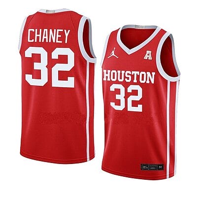 Reggie Chaney Jersey #32 Houston Cougars College Basketball Jerseys Red