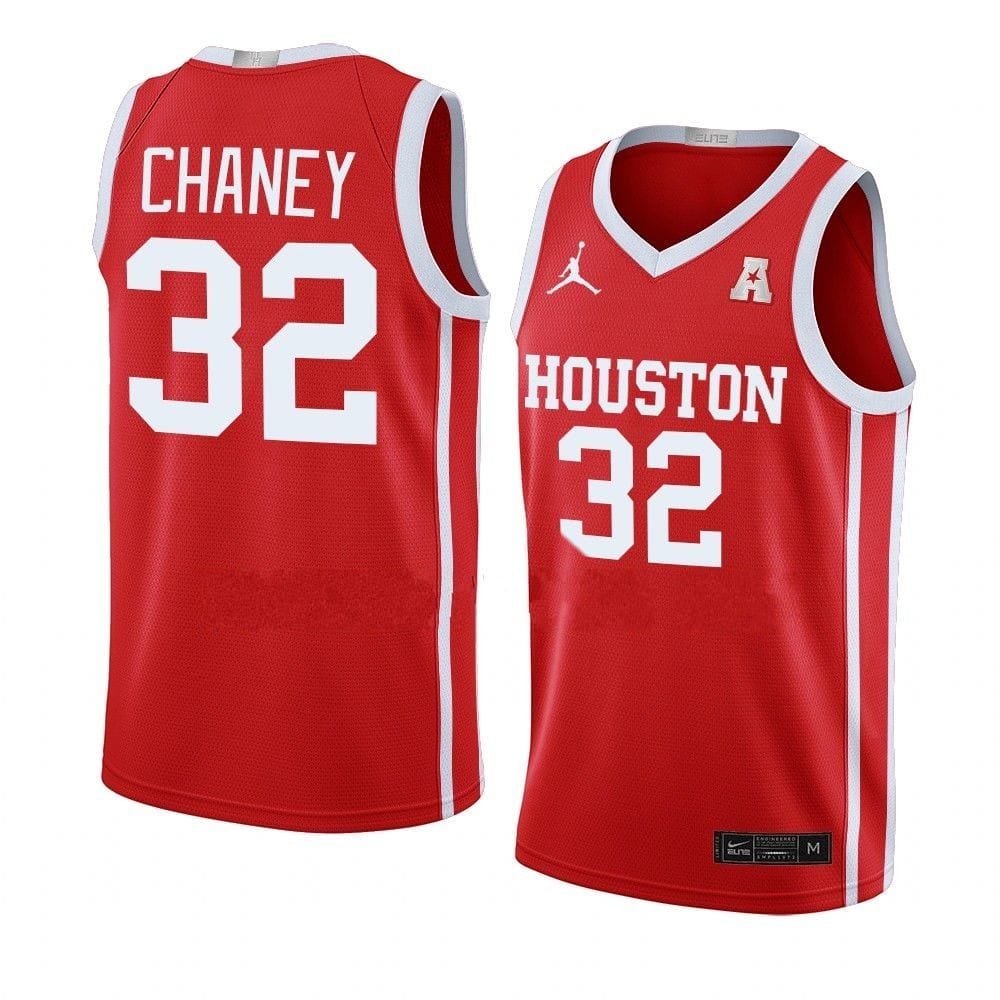 Reggie Chaney Jersey #32 Houston Cougars College Basketball Jerseys Red
