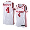 Darius Bowser Jersey #4 Houston Cougars College Basketball Jerseys White