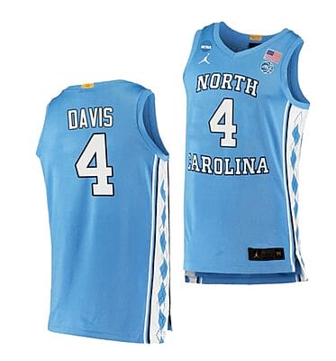 RJ Davis Jersey #4 North Carolina Tar Heels College Basketball Jerseys Blue