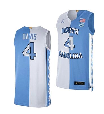 RJ Davis Jersey #4 North Carolina Tar Heels College Basketball Jerseys Blue White