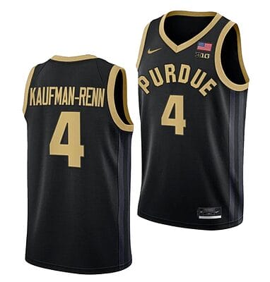 Trey Kaufman Renn Jersey #4 Purdue Boilermakers College Basketball Jerseys Black